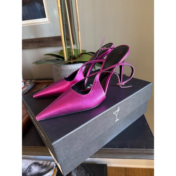 retrofete Cindy Slingback Heel Metallic Pink Womens Size 39 US 8 - Picture 6 of 16